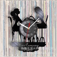 jam dinding besar ruang tamu jam dinding digital jam dinding Vinyl Record Wall Clock Manicure Beauty
