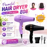 Hair Dryer Professional Super Power Viral 808 Free Comb and Nozzle Simple Hair Care Viral