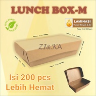 Lunch Box Paper Isi 200 Pcs Size XS/S/M/L|Dus Kemasan|Box Kemasan|Dus Nasi|Dus Catering|Dus Dimsum|D
