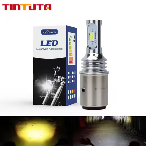 1PC H4 LED Motorcycle Headlight BA20D P15D LED Bulbs Hi/Lo Beam Day Running Lamp LED Spotlight Dual 