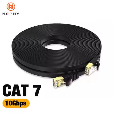 20M 30M Cat7 Ethernet Cable 10Gbps High Speed Flat Gigabit STP RJ45 LAN Cable Cat7 Network Cable Pat