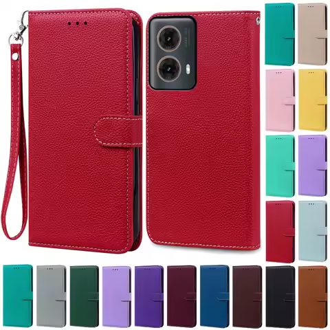 For Moto G85 5G Case Wallet Leather Flip Cover For Motorola G85 Case Soft Silicone Book Cover For Mo