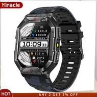 MIRACLE KR82 Smart Watches Fitness Tracker 2.1 Inch AMOLED Screen Smartwatch Heart Rate Sleep Blood Oxygen Monitoring