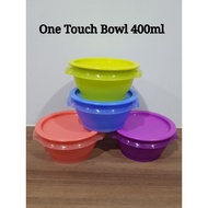 Tupperware One Touch Bowl 400ml (4) 13.0cm(D) x 6.4cm(H)Retail Price S$34.00