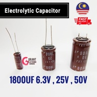Electrolytic Capacitor 1800uf 6.3v 25v 50v Ecap Condenser