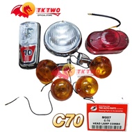 (M007) C70 HEAD LAMP + SIGNAL + TAIL LAMP + POSITION LAMP COMBO SET LAMPU C-70 "TK2"