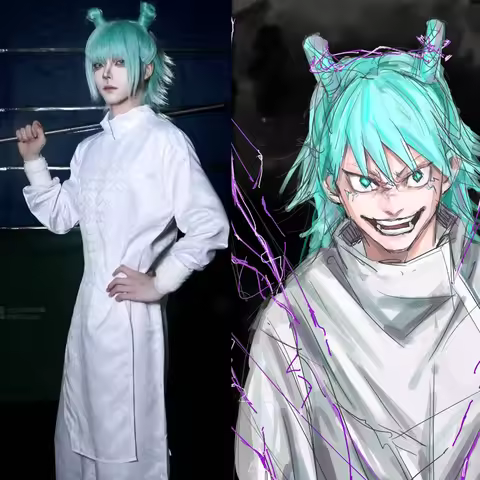 Anime Jujutsu Kaisen Season 2 Kashimo Hajime Cosplay Costume Wig White Kashimo Hajime High School Un