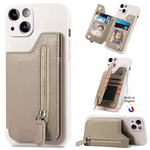 Zipper Wallet Case For Vivo Y17S Leather Back Cover For Vivo Y36 Y27S Y35 Y22S Y33S Y21S Y 27 21 20