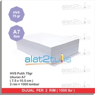 HVS A7 (75 80 gram/) 7.4 x 10.5 cm white 500 sheets | 1 rim