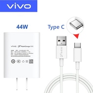 Original For Vivo X70 USB Type-C 44W Ultra Fast Flash Charging FlashCharg 2.0 Charger Cable USB-C Ca