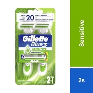 Gillette Blue3 Sensitive Razor 2s