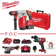 Milwaukee M18 CHPX-502C+M18CAG100X-0 SDS-Plus Hammer (3 Mode/Combo set)