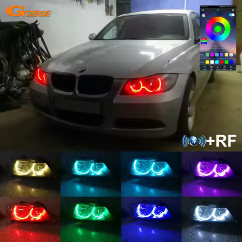 For BMW 3 Series E90 E91 330i 325i 335i 2005-2008 RF Remote BT App Ultra Bright Multi Color RGB Led 
