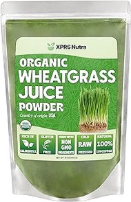 XPRS Nutra Organic Wheatgrass Juice Powder - Sustainably Grown in The US - Instant Wheat Grass Juice Powder Made from Concentrated Juice - More Potent Than Organic Wheatgrass Powder - 16 oz
