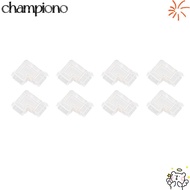 CHAMPIONO 8pcs COB Connector, COB Transparent LED Strip Light Connector, Easy Solderless LED Connect