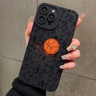 Black Basketball Element Shockproof Fashion Phone Case 1pc Black Basketball Eye Design Shockproof So