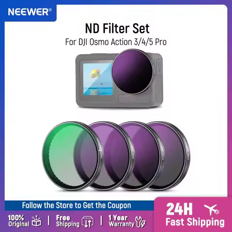 NEEWER ND/PL Filter Set Compatible with DJI Osmo Action 3/4/5 Pro Neutral Density Polarizing Action 