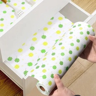 EVA Drawer Mat Waterproof Kitchen Cabinet Mat Green Four Leaf Clover Printed EVA Non Slip Shelf Mat