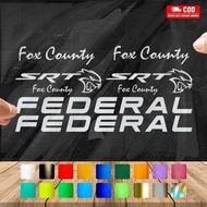 Cutting Sticker Federal Srt Fox County Bicycle Variation Sticker Frame Accessories Body Style Foldin