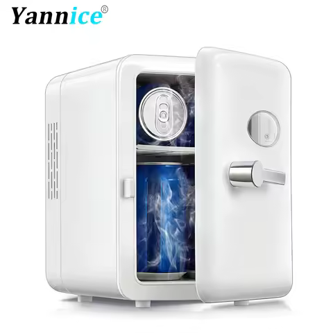 Portable 4L Mini Beauty Fridge Car & Home Dual Use Cooling Heating Refrigerator Skincare Cosmetics M