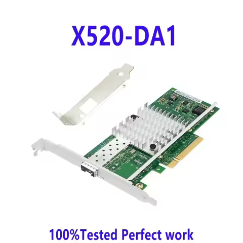 X520-DA1 10G/s SFP+PCIe 2.0 X8 Single Port ChatGpt 82599EN chipset Network Adapter + FTLX8571D3BCV-I