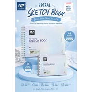 UP Creative Sketch Book Wire-O PP Cover – Artist Grade (A4 & A5)