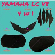 YAMAHA LC135 V8 Tinted Headlamp Tailamp Meter Sticker Meter Tinted LC135 V8 Sticker Black Stiker