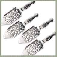 ( S U Z B )4PCS Stainless Steel  Cocktail Bar Glass Cup Spoon Drinking Filter Hollowed Out Spoon Vin