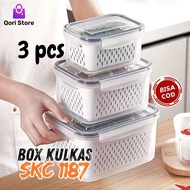Qori Store - Refrigerator Box SKC 1187 Contents 3pcs Refrigerator Storage/ Refrigerator Storage Box/