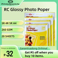 CUYI RC High Glossy Photo Paper 260Gsm A4 / 3R / 4R / 5R Size