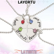 LAYORTU 4 Bff Creative Love Necklace Friend Necklace
