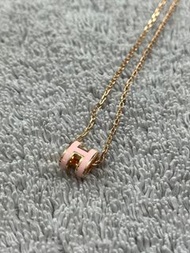 Mini H pop pink Hermes necklace  愛馬仕項鍊