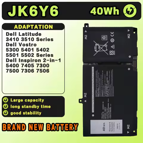 SAT Laptop Battery for Dell JK6Y6 H5CKD Inspiron 5300 5401 5400 2-in-1 Latitude 3410 3510 Vostro 14 