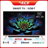 ACE 50" UHD Smart Google TV DE1L(Android 9, Netflix, Youtube, Chromecast, BT, ISDB, Soundbar)