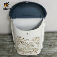 KOZEEY Vintage Mailbox, Wall Mounted Post Box, Home Decoration, Post/Magazine Box, Sturdy Metal Lett