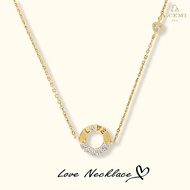 A.CEMI LOVE Necklace สร้อยคอเงินแท้ ชุบทอง 18K  ของขวัญแฟน