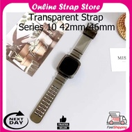 [KL Stock] Silicone Transparent Strap For iWatch Series 10/Series 11 42mm/46mm