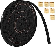 6 mm Quick Maintenance Wear - Resistant Robust Construction GT2 Timing Belt with Brass Buckles, Easy