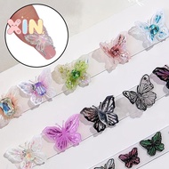 [lighthivenn] Nail Carving Mold Butterfly Silicone 3D Nail Stamping Plate Stencils Tools DIY UV Gel 