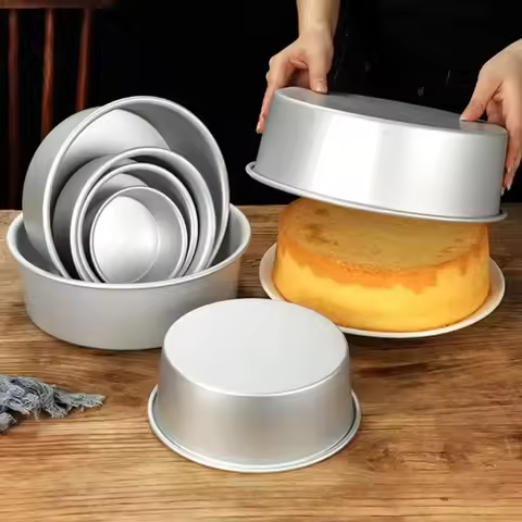 4/6/8/10 Inch Aluminum Round Cake Bakeware Removable Bottom Chiffon Cake Die for Aluminum Baking Cak
