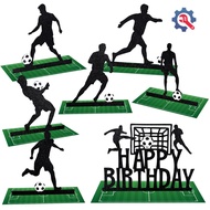 [GEX] 13 Pcs Soccer Party Table Decorations Soccer Table Centerpieces Paper Soccer Player Silhouette