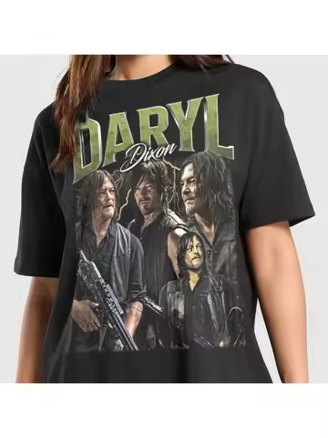 Daryl Dixon Death Book Unisex T-Shirt Vintage Daryl Dixon Graphic Tee - TV Series Shirt Couple's Cas