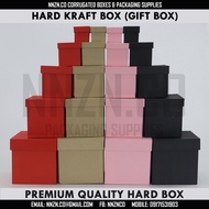 NNZN Premium Quality Hard Kraft Box (Gift Box / 4 Colors / 5 Sizes / Packaging / Kraft Box /