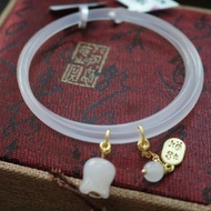 冰種對鐲叮噹鐲細條一對禮盒裝