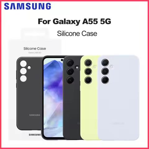 Original For Samsung Galaxy A55 5G Silicone Case Samsung A55 Smartphone Case Silicone Slim EF-PA556