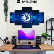 Hiasan Dinding Poster 1 SET CHELSEA FC 5Pcs Pajangan Wall Decor