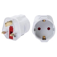 Over Plug Converter Adapter 2 Pin to 3 Pin EU Model 2 Pin to UK 3 Pin Plug Adapter Converter Fuse