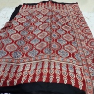 MODAL SILK SAREE WITH AJRAKH PRINTS AVAILABLE
