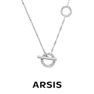 ARSIS Crafted Double Hoops Toggle Necklace