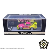 Mini Station 1: RWB Porsche 964 Funky ADVAN 75 Livery Pink Yellow GT Wing Limited
